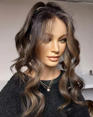 Kosher Jewish Sheitel Wig Caramel Balayage