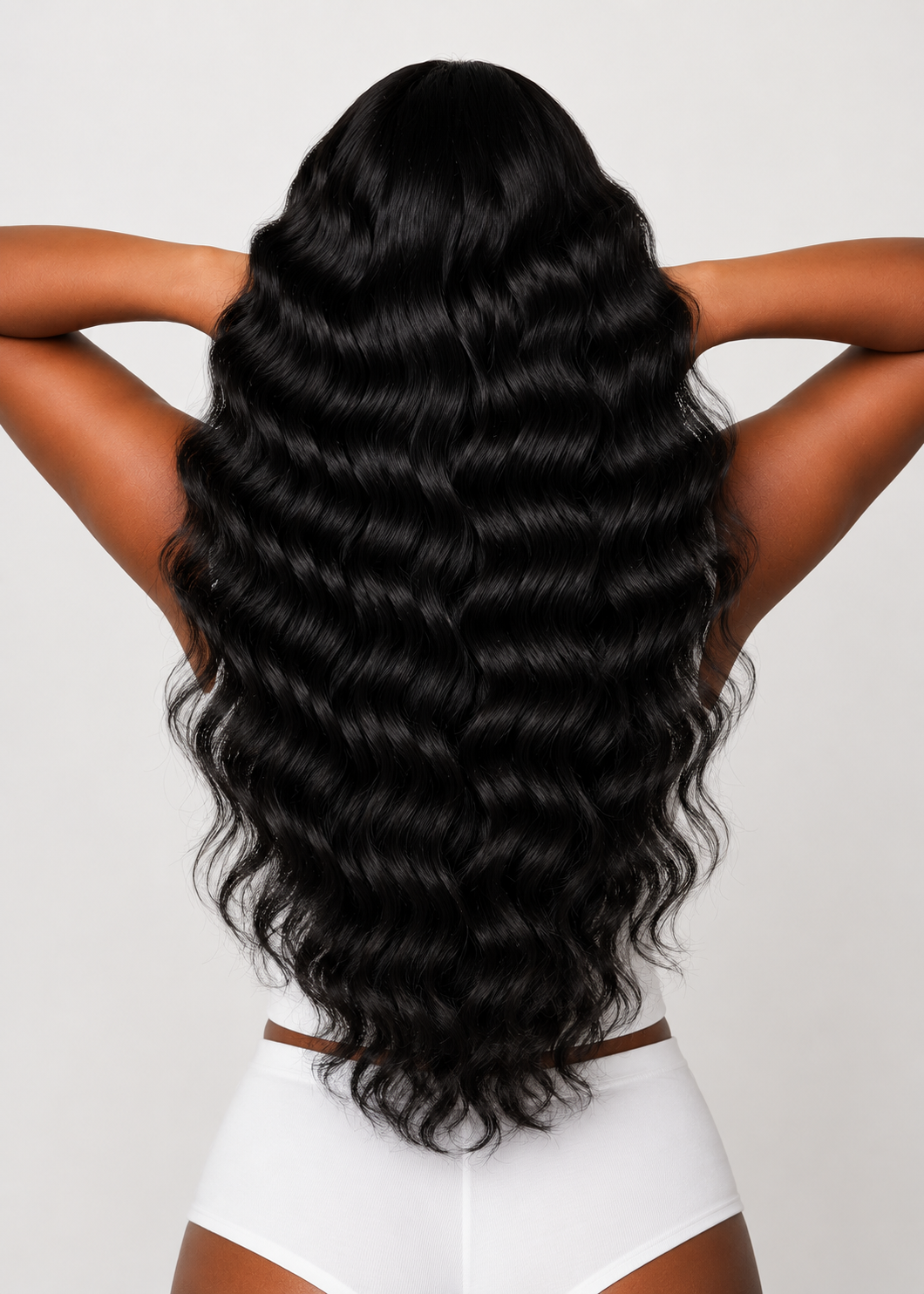 Loose Wavy Natural Black Clip-In Extensions